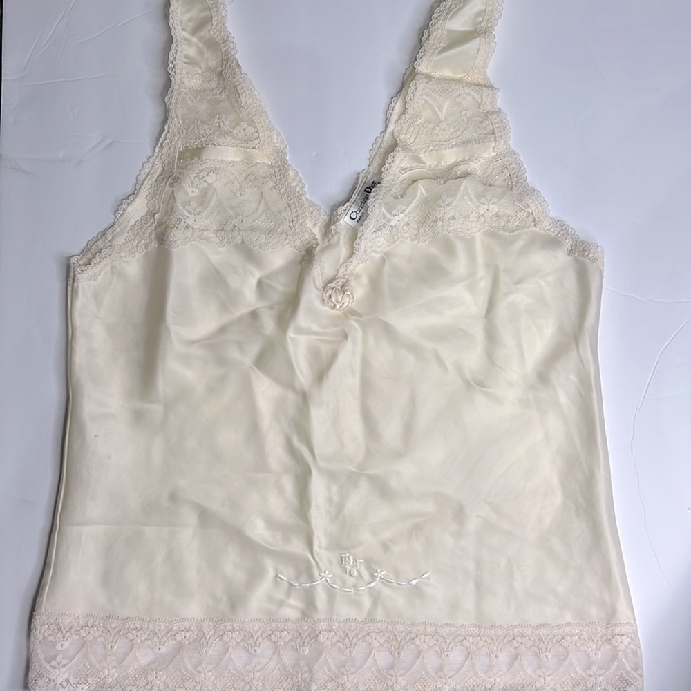 Vintage Christian DIOR Lace & Silk Top